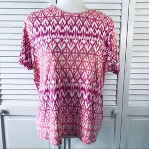 STUDIO WORKS Pink White The Studio Tee Size 2X